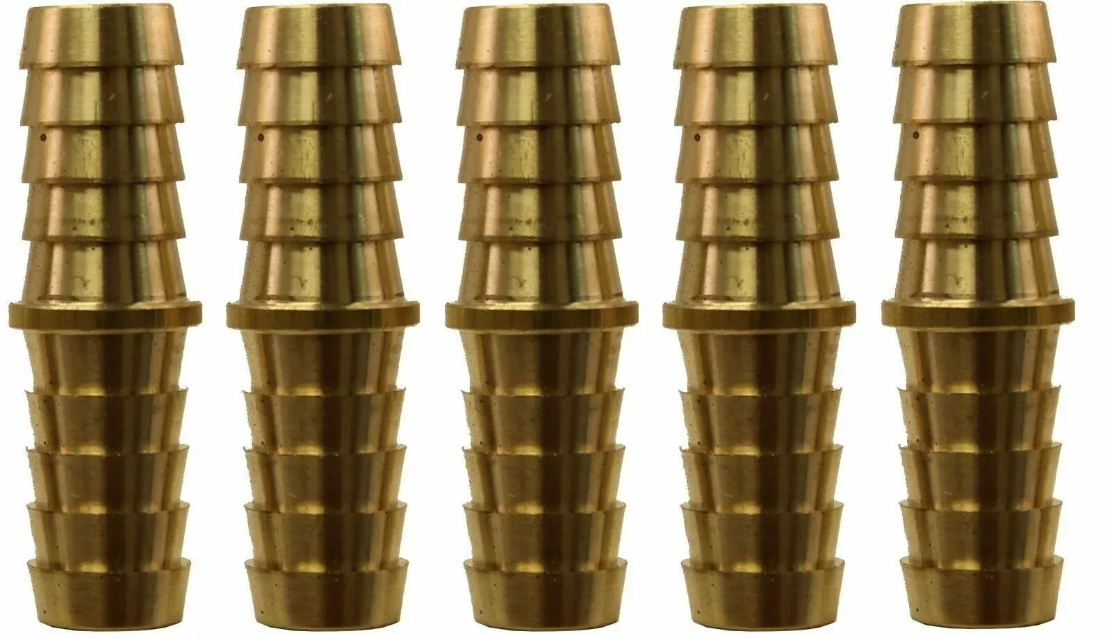 1/2″ Hose Barb x 1/2″ Hose Barb Brass Hose Splicer Pack of 5