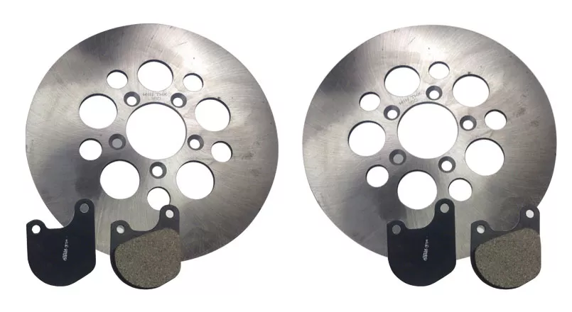 10″ Brake Rotor & Pad SetFor Harley-Davidson Sportster, Superglide (1977-83)