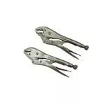 10″ Curved and Straight Adjustable Locking Jaw Pliers Bundle