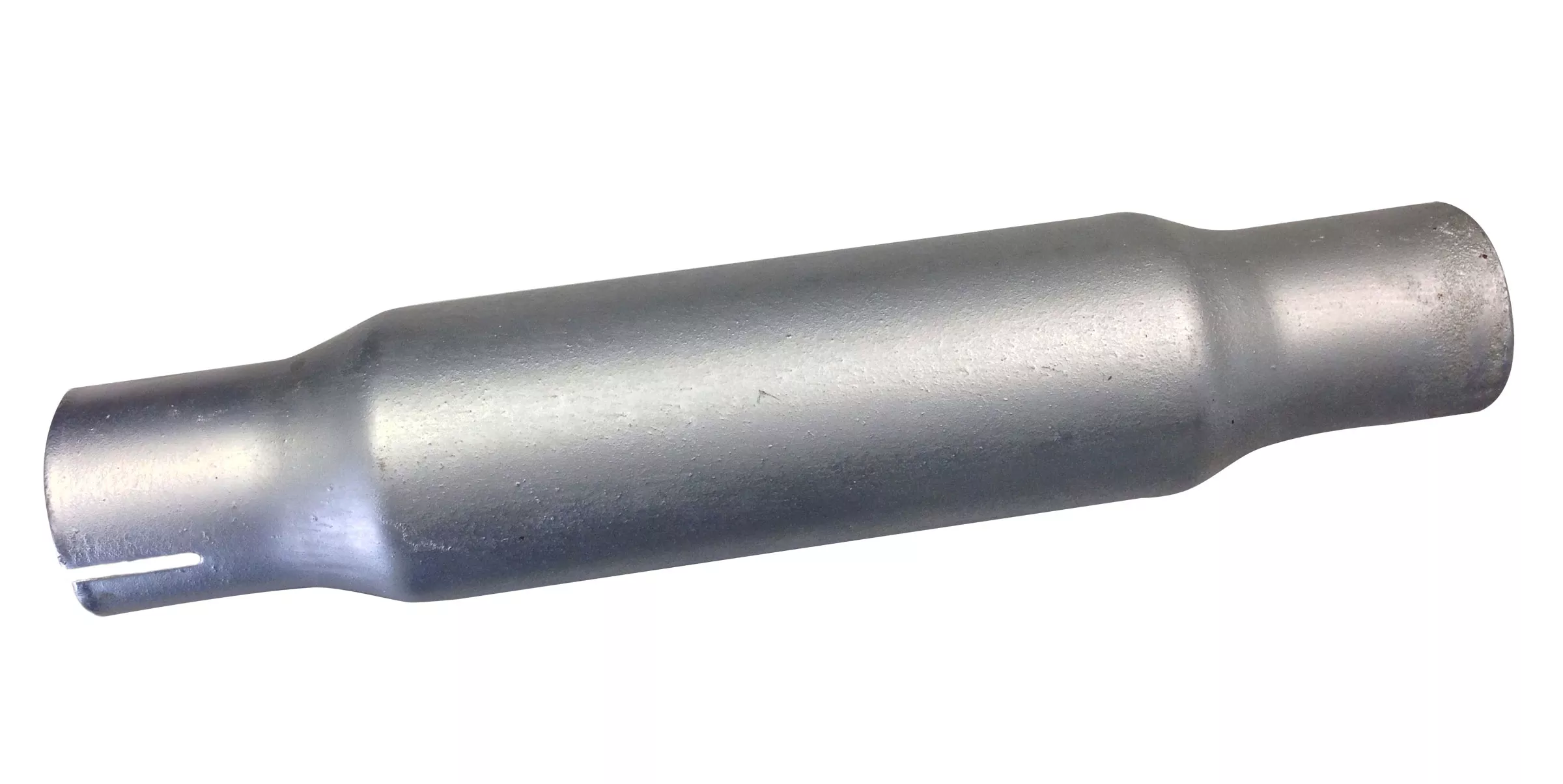 12″ Shorty Motorcycle Muffler 1-3/4″ ID Inlet | Painted Silver