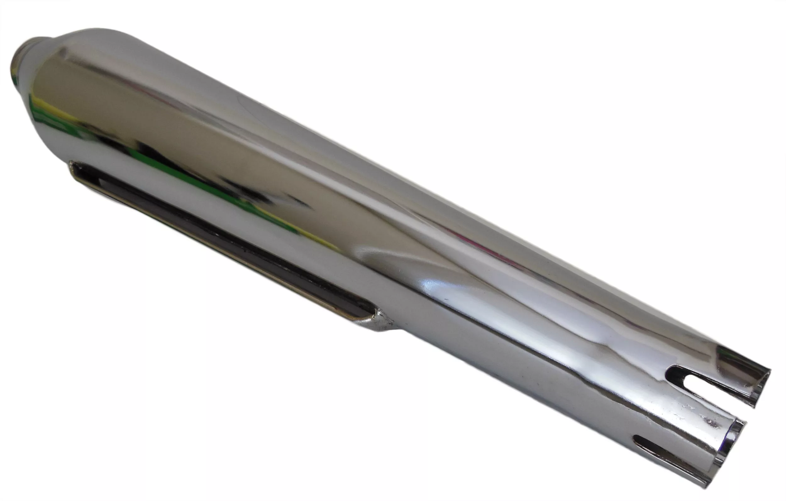 18″ Reverse Cone Megaphone Muffler Chrome | 1-5/8″ ID Inlet