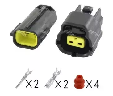 2-PIN SET WIRE CONNECTOR WATERPROOF WIRE PLUG MALE+FEMALE