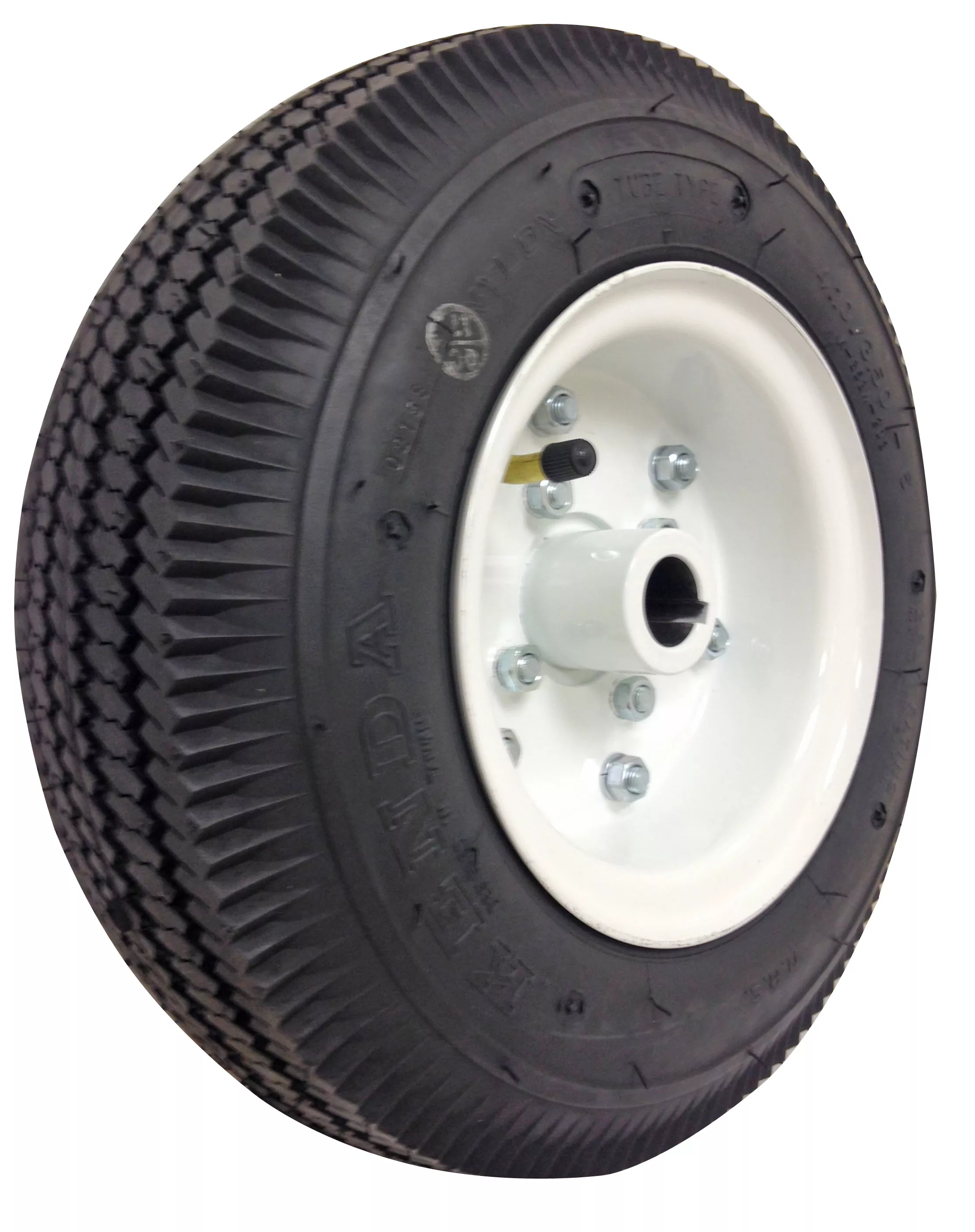 4.10/3.50 Sawtooth Tire with Split Rim with 1" Bore