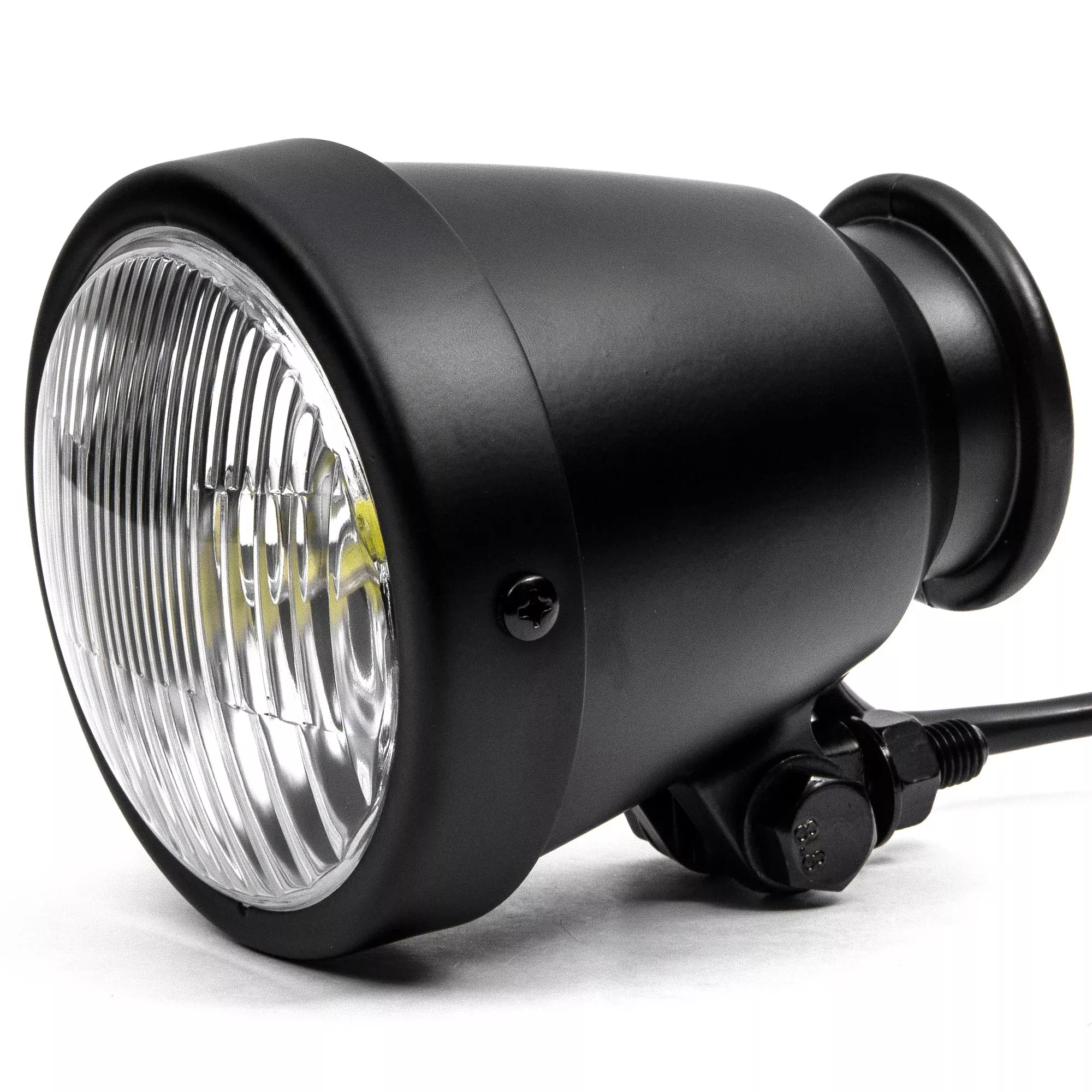 4.25" Mini Headlight w/ High and Low Beam + Fog Lights LED Bulb Black Housing
