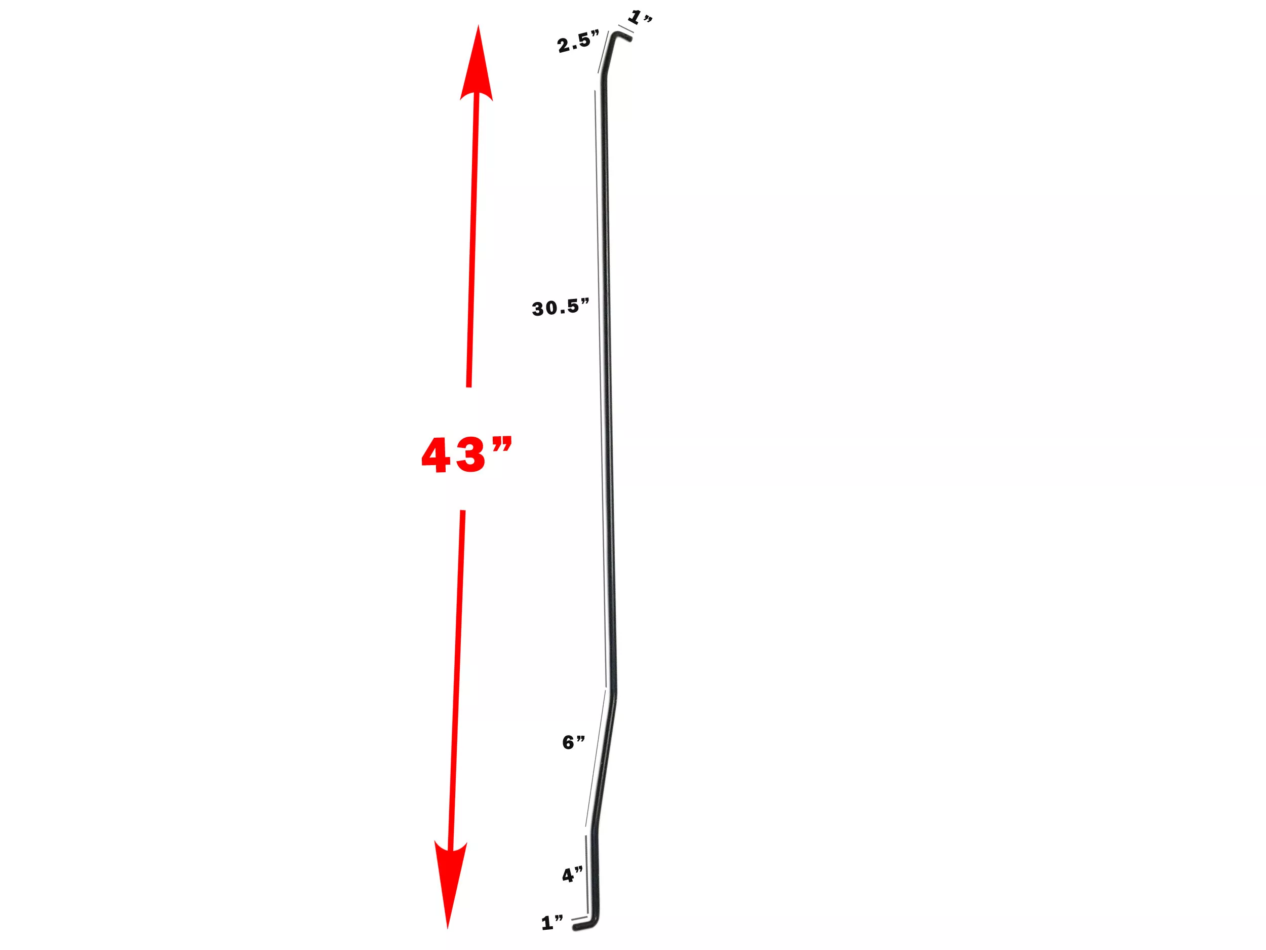 5/16" Brake / Throttle Rod Length: 43"