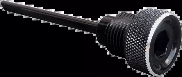 Accutronix Black Knurled Transmission Dipstick for 2006-2021 Harley Softail Dyna