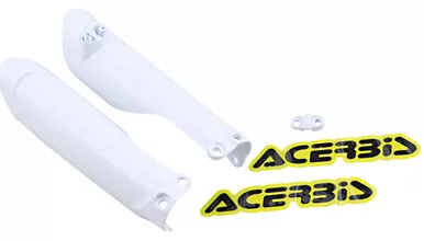 Acerbis 2791516811 Lower Inverted Fork Guards, White, Fits For 2019-23 KTM 65 SX