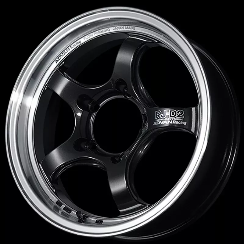 Advan RG-D2 15×6.0 / +45 Offset / 4×100 / 63mm Bore / Machining and Black Gunmetallic YAT5C45ABG
