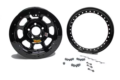 Aero 15x8 4in 5.00 Black w/ Black Ring 53-185040-BLKRING