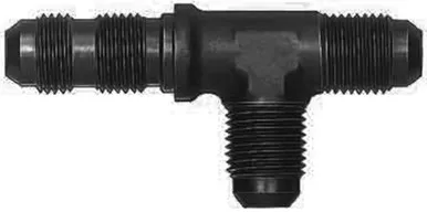 Aeroquip #3 Alum Bulkhead Run Tee Black FCM5815