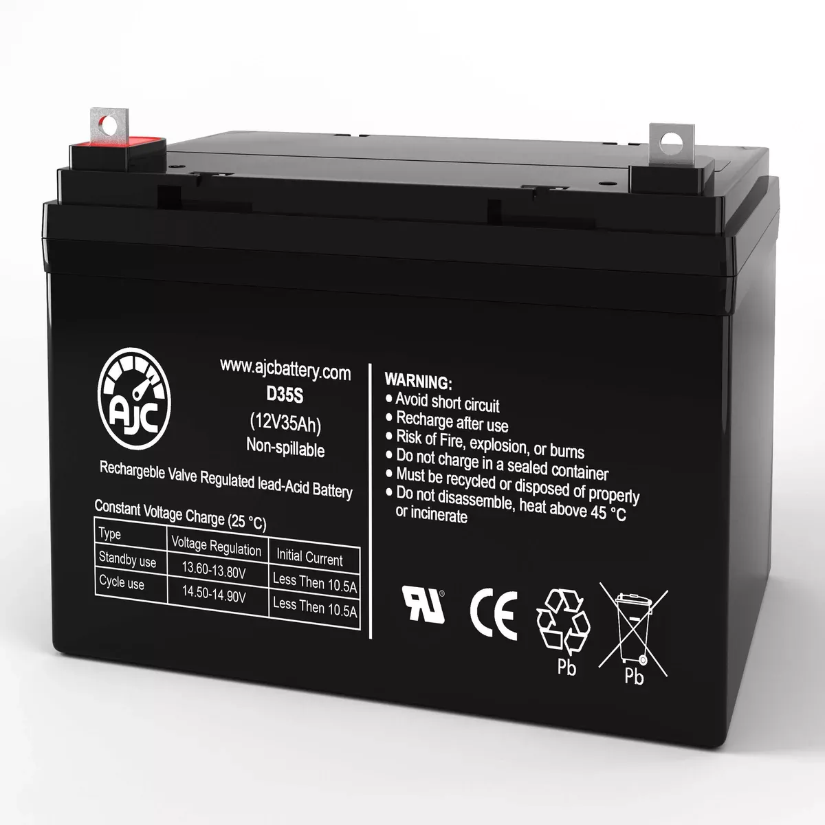 AJC Battery Compatible with Alpha Technologies 4000E 12V 35Ah UPS Battery