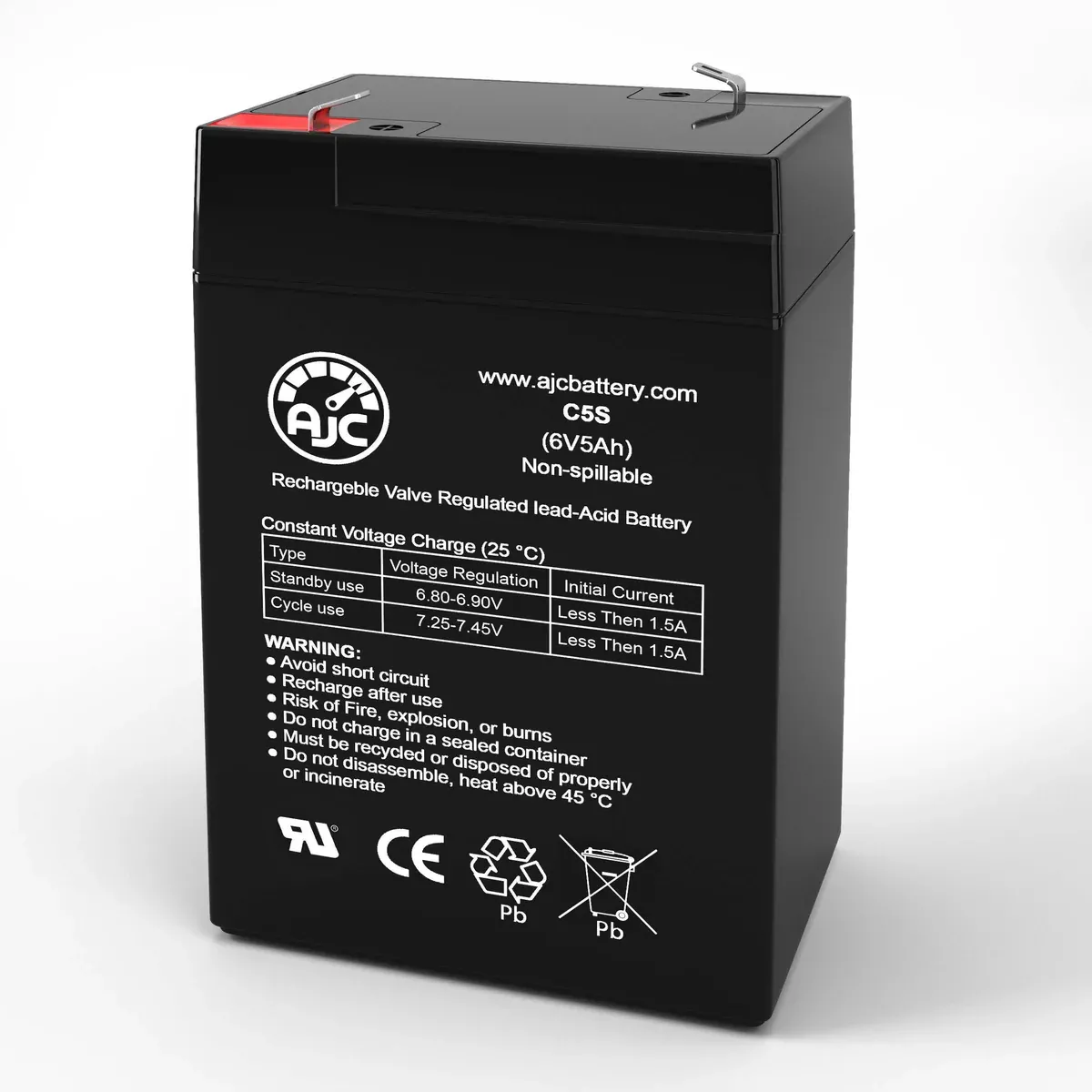 AJC Battery Compatible with APC Back-UPS Back-UPS 1250B 6V 5Ah UPS Battery