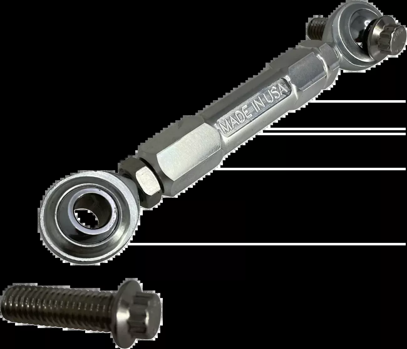 ALLOY ART Adjustable Stabilizer Link - Front - Raw Machined - Touring - CFL-1