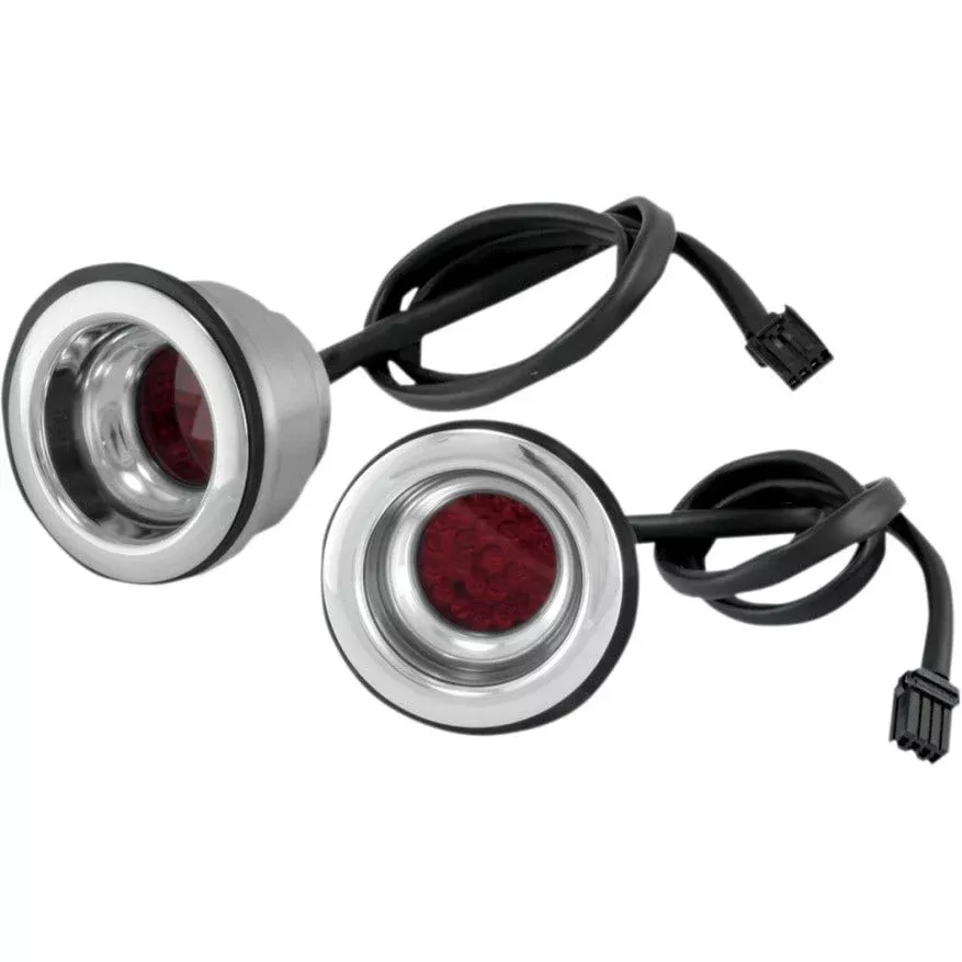 Alloy Art Chrome CNC Shooter Taillight Turn Signal Kit Harley Touring & Custom