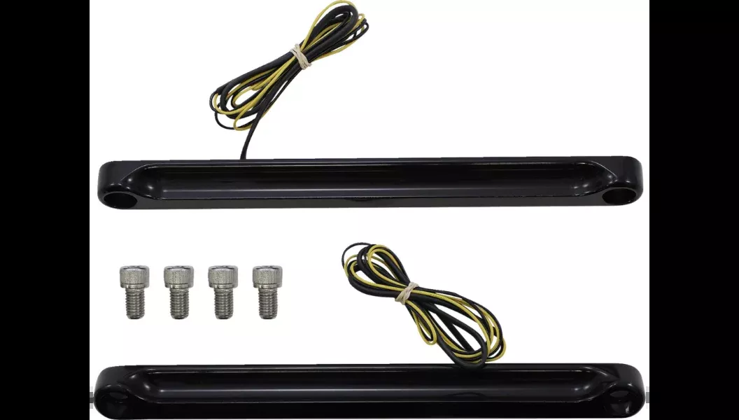ALLOY ART LED Front Signal Light - FLSTF - Black/Smoke - FDH-2