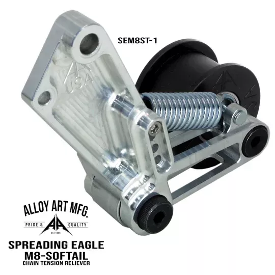 ALLOY ART SPREAD EAGLE CHAIN TENSIONER HARLEY DAVIDSON SOFTAIL 18-25