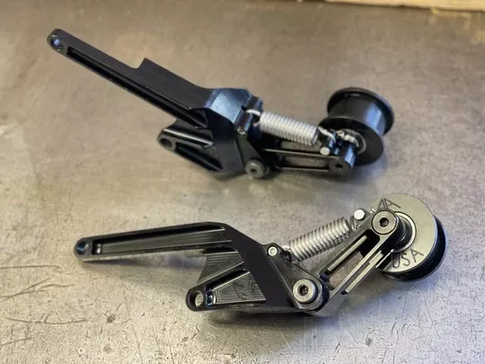 ALLOY ART SPREAD EAGLE CHAIN TENSIONERS HARLEY DAVIDSON FXR/FLH