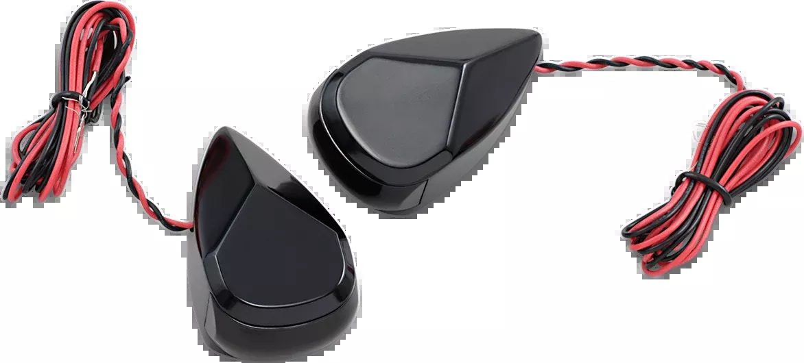 ALLOY ART Turn Signal - Black - Smoke/Red - MRL-2B