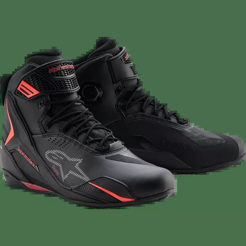 Alpinestars Shoes Faster-4 DS Black/RIO Red/Fluo
