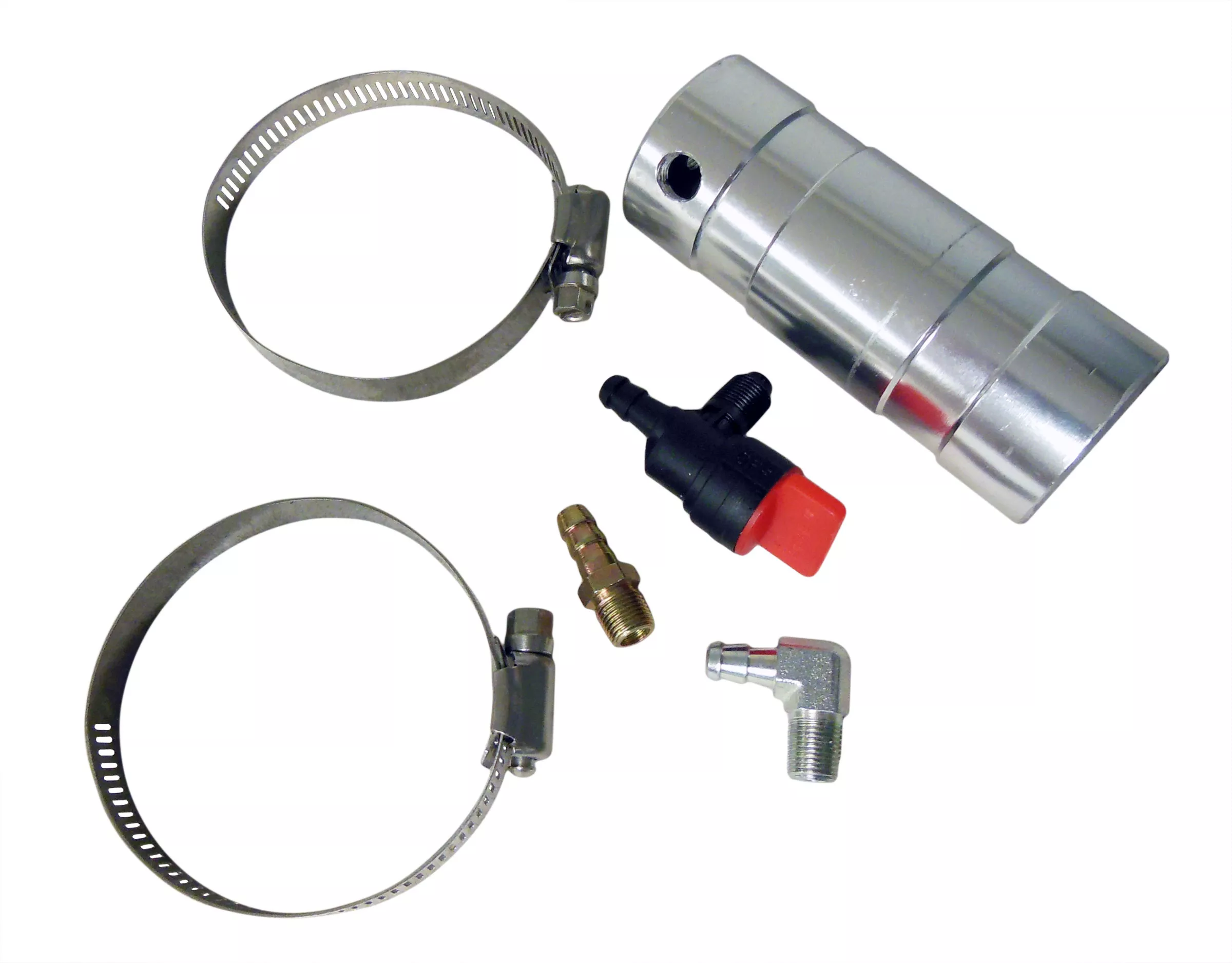 Aluminum Catch Can for Seat Strut with Plastic Valve Clear or Black