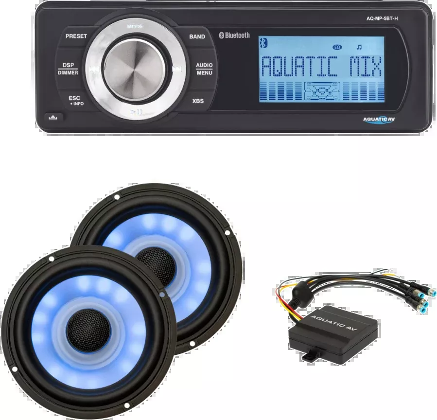 AQUATIC AV RGB 200 WATT ULTRA KITS HARLEY DAVIDSON BAGGERS 98-13