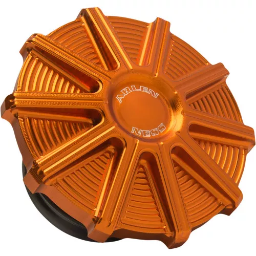 Arlen Ness 10-Gauge Vented Gas Cap for 1997-2022 Harley - Orange