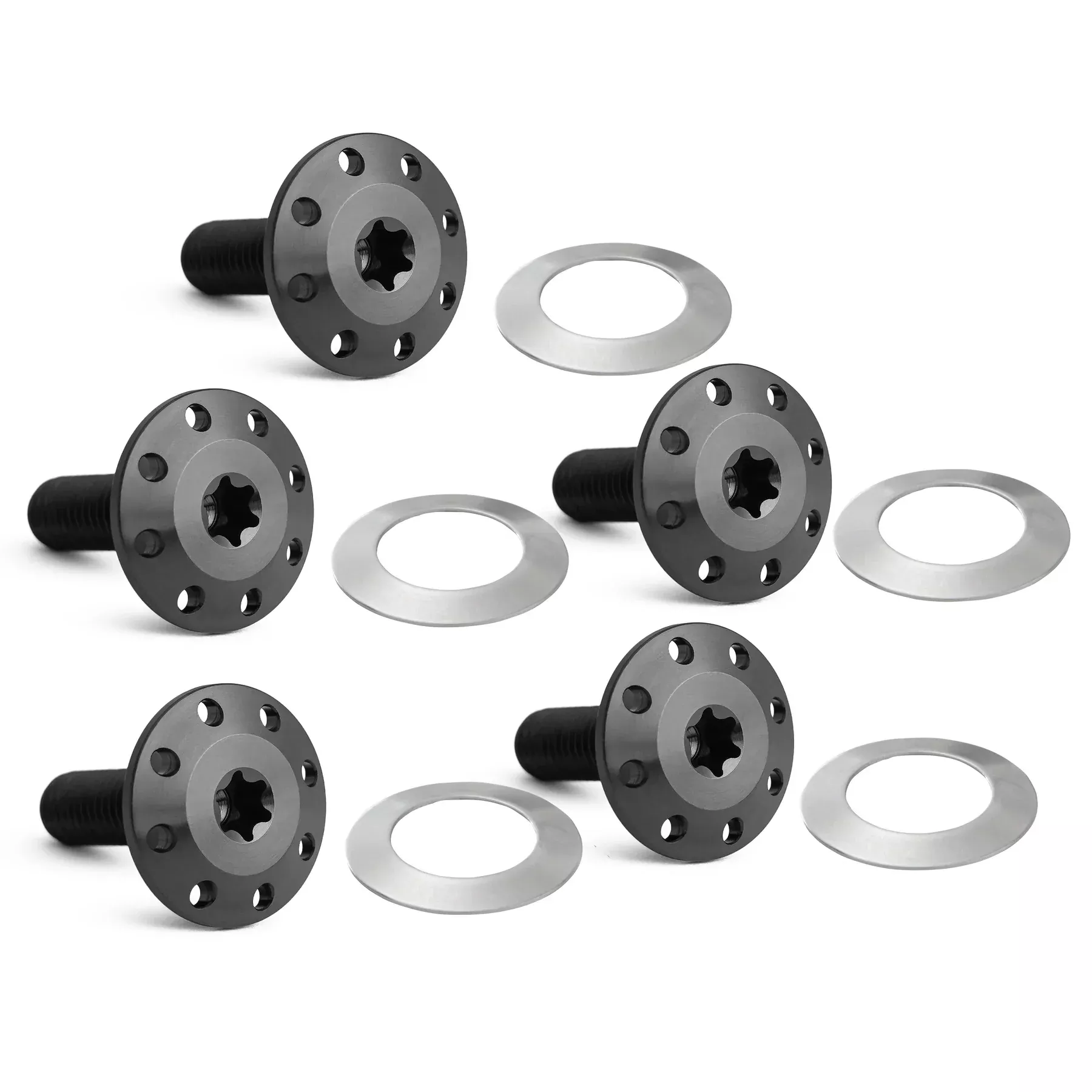 ARLEN NESS BLACK BRAKE ROTOR BOLTS HARLEY DAVIDSON BAGGERS 14-23