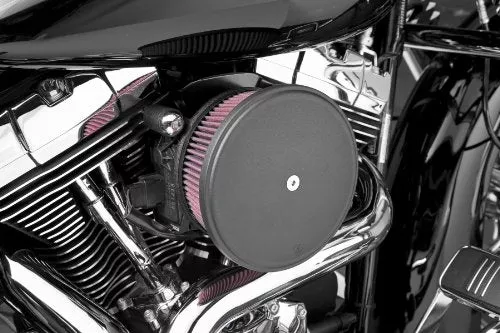 Arlen Ness Black Finish Stage II Big Sucker Kit Smooth Steel Cover 18-774