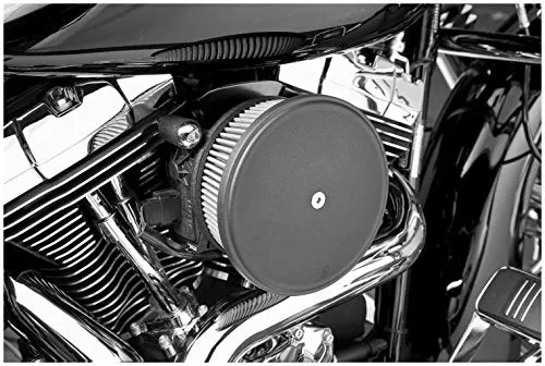 Arlen Ness Black Finish Stage II Big Sucker Kit Smooth Steel Cover 18-776
