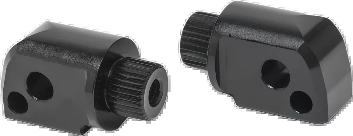 Arlen Ness Black Splined Motorcycle Footpeg Mounts 2015-2020 Indian Scout Models