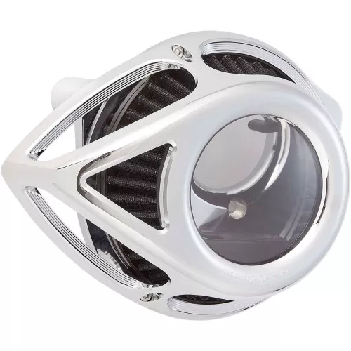 Arlen Ness Clear Tear Air Cleaner for 1999-2017 Harley Twin Cam Cable Throttle - Chrome