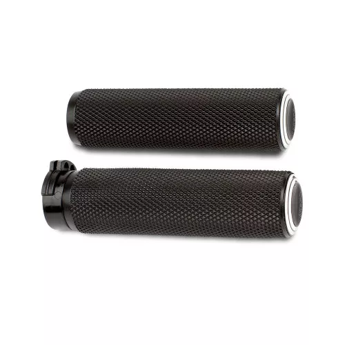 Arlen Ness Dual Ring Grips for Harley Electronic Throttle - Black