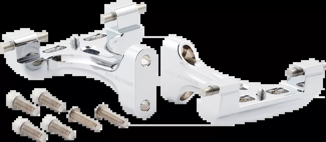 Arlen Ness Forged Chrome Passenger Floorboard Mounts for 1993-26 Harley Touring