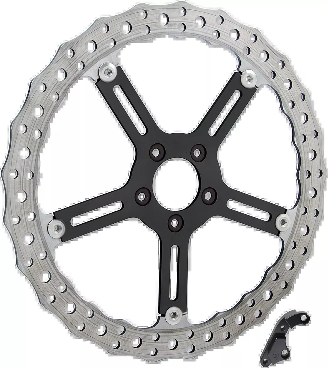 Arlen Ness Front Left 15" Jagged Floating Rotor Kit fits 2006-2017 Harley Dyna