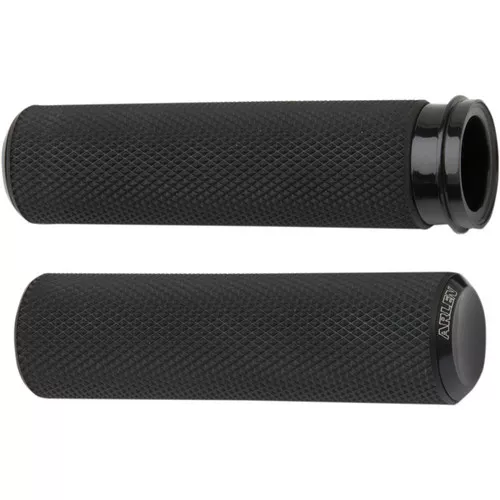 Arlen Ness Knurled Grips for Harley - Black
