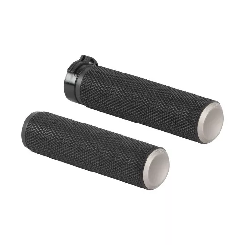 Arlen Ness Knurled Grips for Harley - Titanium