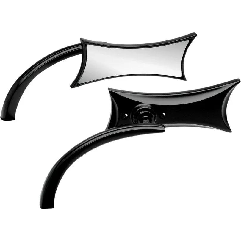 Arlen Ness Micro Black Four Point Left & Right Side Set Mirror Harley or Metric Pair