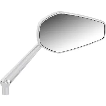 Arlen Ness Mini Stocker Forged Mirror Side View Hexagon Chrome Left – 13-157