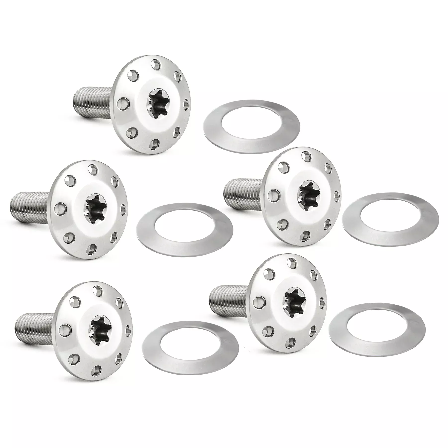 ARLEN NESS POLISHED BRAKE ROTOR BOLTS HARLEY DAVIDSON BAGGERS 14-23