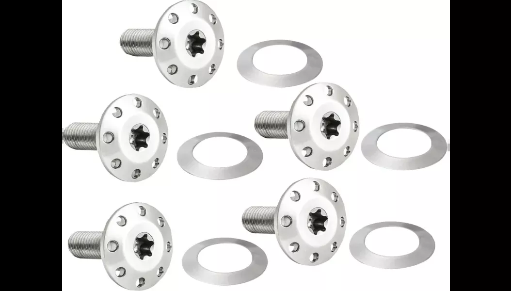 Arlen Ness Titanium Floating Rotor Bolts, FLT Touring / Polished