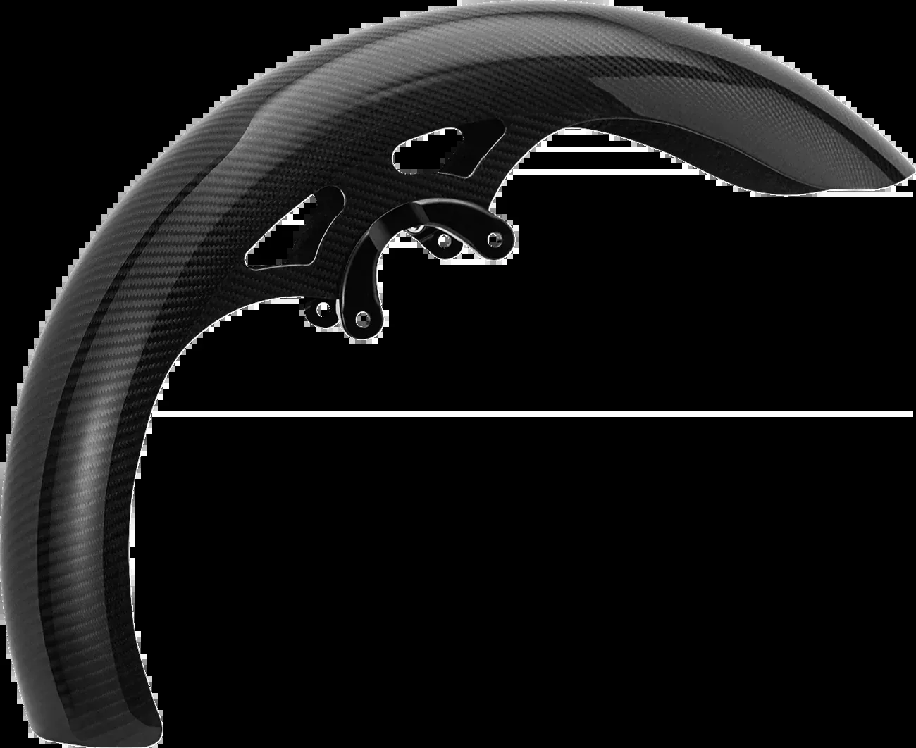 Arlen Ness Wrapper 19" Carbon Fiber Front Fender for 2014-2025 Harley Touring