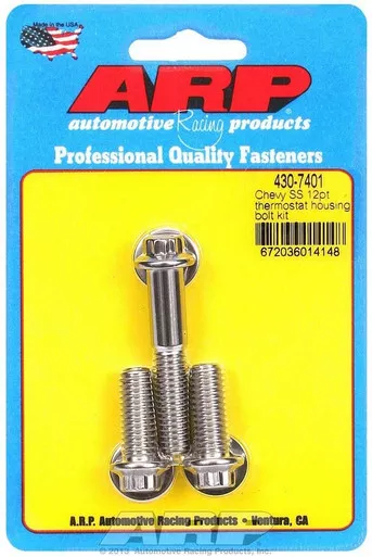 ARP Chevy S/S Thermostat Housing Bolt Kit 12pt. 430-7401