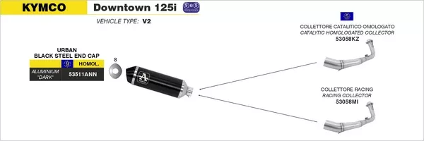 Arrow 53511ANN Urban Aluminium Dark Slip On With Dark End Cap