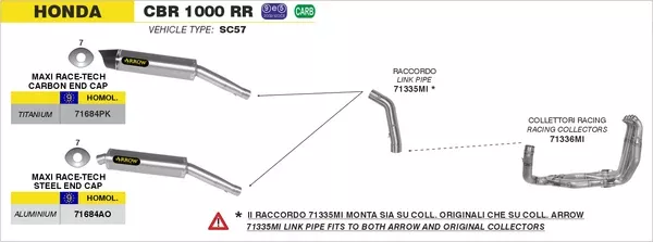 Arrow 71335MI Mid-Pipe