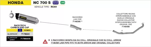 Arrow 71464MI Racing Header
