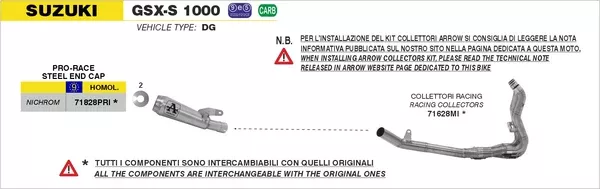 Arrow 71628MI Racing Headers