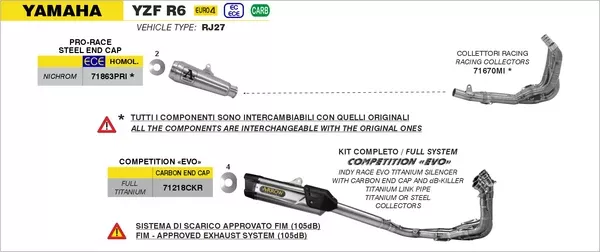 Arrow 71670MI Racing Headers