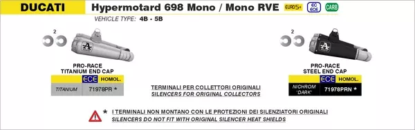Arrow 71978PR Titanium Pro-Race Slip On