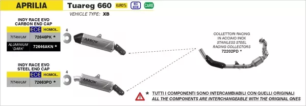 Arrow 72202PD Racing Headers