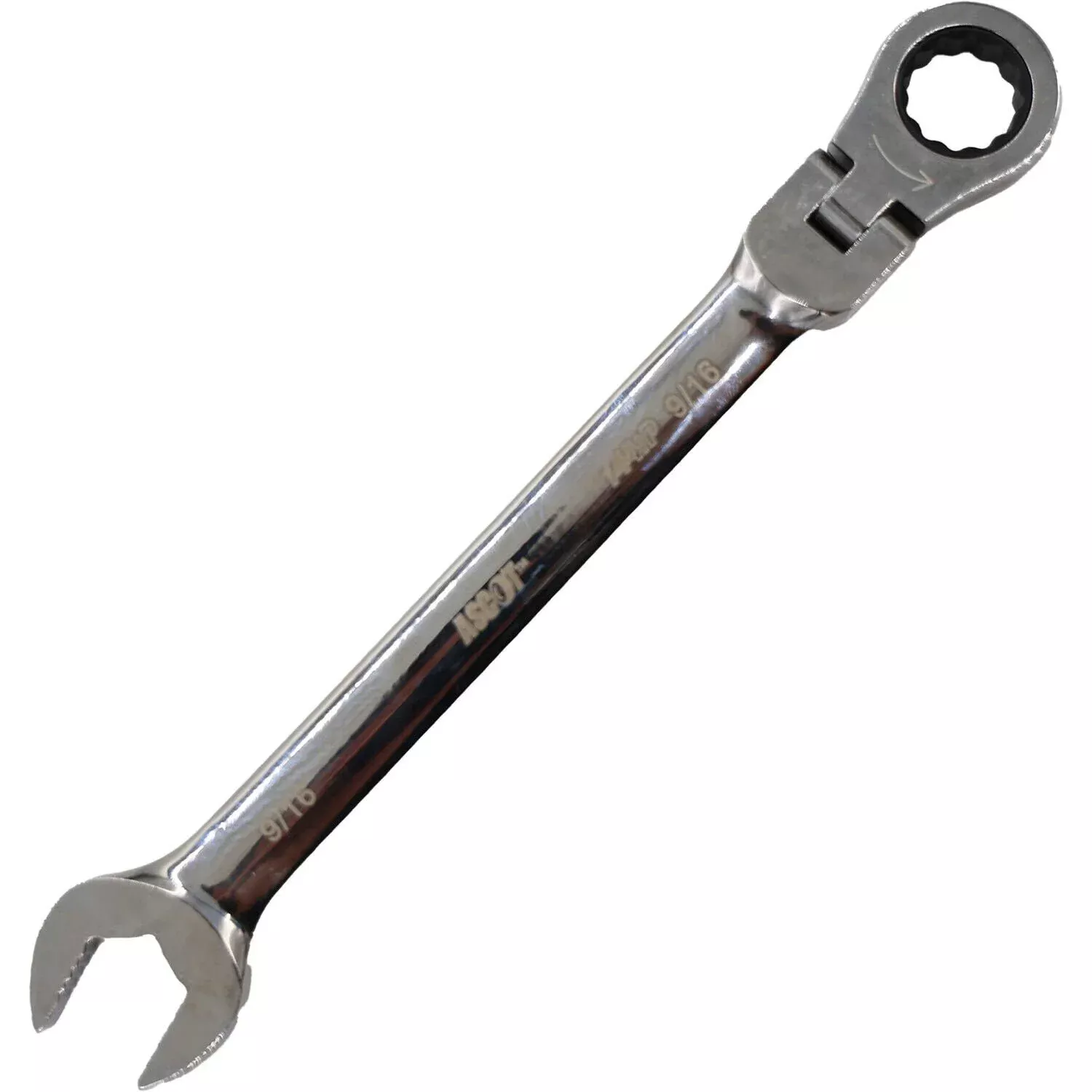Ascot 9/16″ Flex Head Open End Combination Wrench